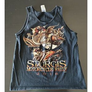 Sturgis Bike Week 2018 Black Men's Tank,‎ Size Medium Mount Rushmore